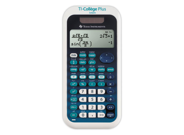 1 Calculatrice TI Collège Plus Solaire
