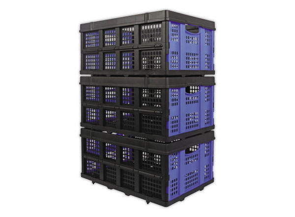 1 Lot de 5 bacs pliants pour plateau roulant