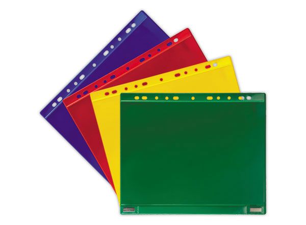 1 Boite de 5 pochettes intercalaires perforées aimantées bleues