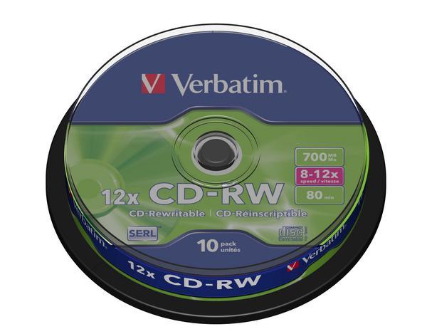 Verbatim datalifeplus - 10 x cd-rw 700 mo 8x - 10x - support de stockage
