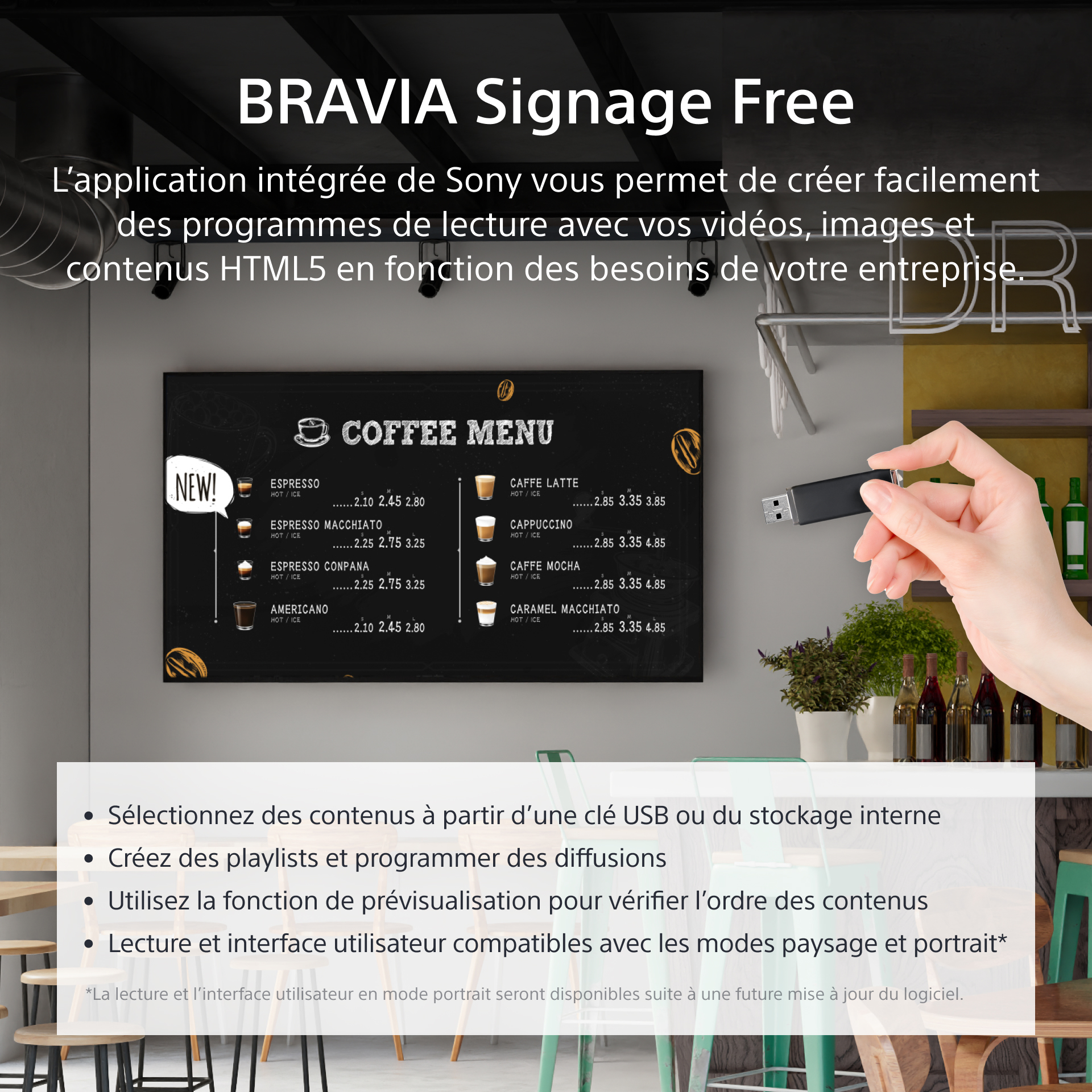 Sony FW-43EZ20L Écran d'affichage dynamique Écran plat de signalisation numérique 109,2 cm (43") LED Wifi 350 cd/m² 4K Ultra HD Noir Android 16/7