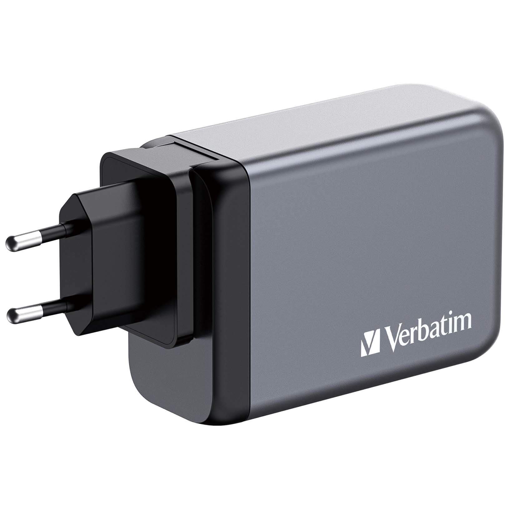 Verbatim - Adaptateur secteur - GaN - 240 Watt - 5 A - Power Delivery 3.1, QC 3.0, PD 3.0, PD/PPS - 4 connecteurs de sortie (3 x USB-C, USB type A)