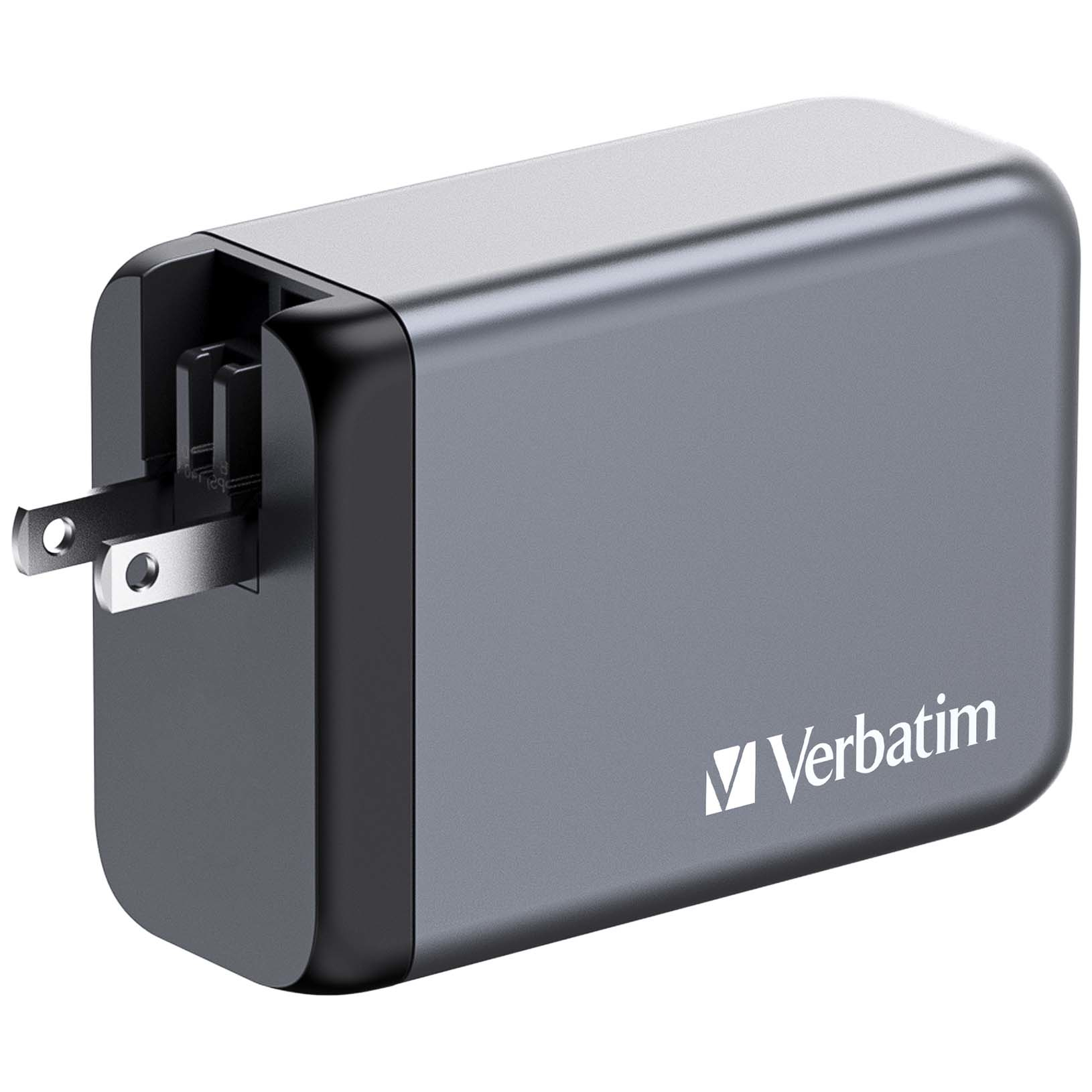Verbatim - Adaptateur secteur - GaN - 240 Watt - 5 A - Power Delivery 3.1, QC 3.0, PD 3.0, PD/PPS - 4 connecteurs de sortie (3 x USB-C, USB type A)