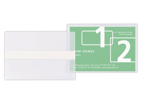 1 Sachet de 10 pochettes carte de visite adhésives biodégradables