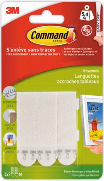 1 Languettes accroche tableaux Command¿ - Blanc