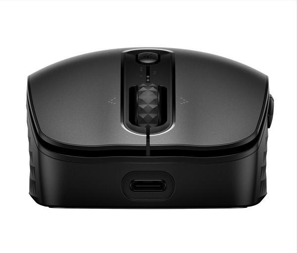 HP 690 - Souris - recharge Qi - 7 boutons - sans fil - Bluetooth - noir