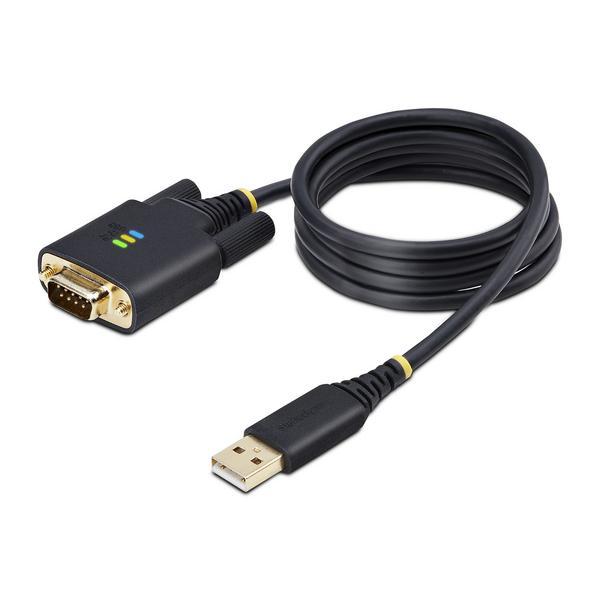 StarTech.com Câble USB-Série de 1m, Rétention COM, USB-A/DB9 RS232, FTDI - Câble USB / série - USB (M) pour DB-9 (M) - 1 m - noir