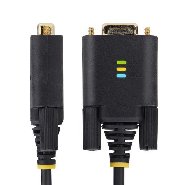 StarTech.com Câble USB-Série de 1m, Rétention COM, USB-A/DB9 RS232, FTDI - Câble USB / série - USB (M) pour DB-9 (M) - 1 m - noir