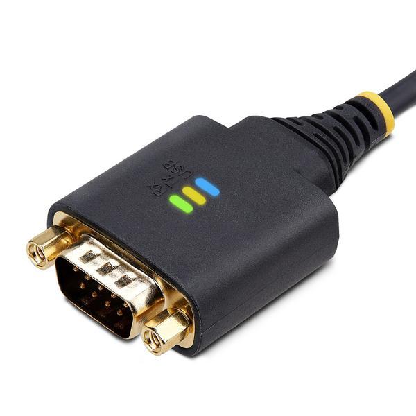 StarTech.com Câble USB-Série de 1m, Rétention COM, USB-A/DB9 RS232, FTDI - Câble USB / série - USB (M) pour DB-9 (M) - 1 m - noir