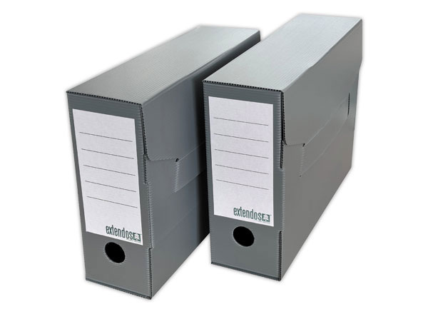 1 Lot de 10 boîtes d'archives polypropylène recyclé