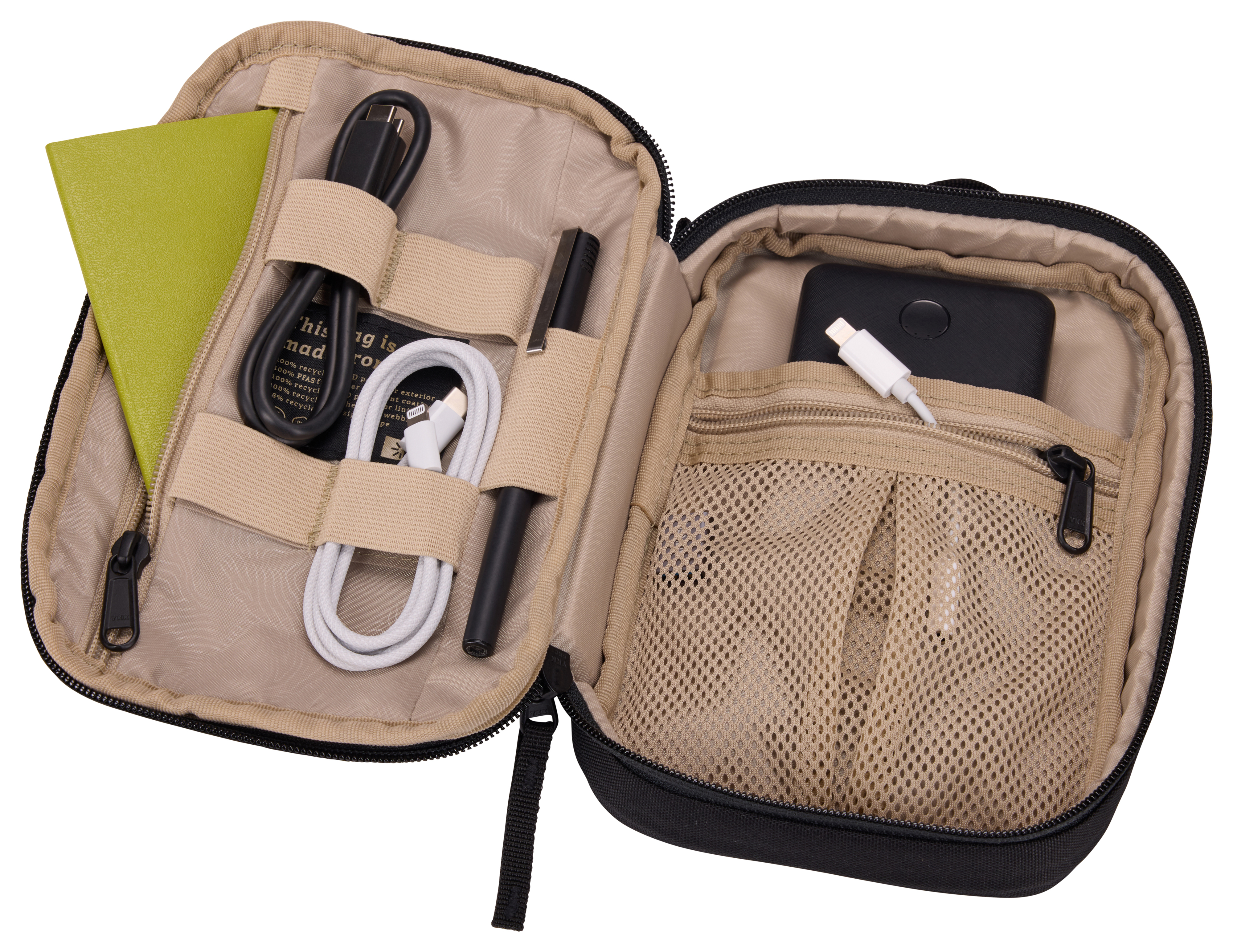 Case Logic Invigo - Boîtier d'accessoires - Polyester 600D 100% recyclé - noir