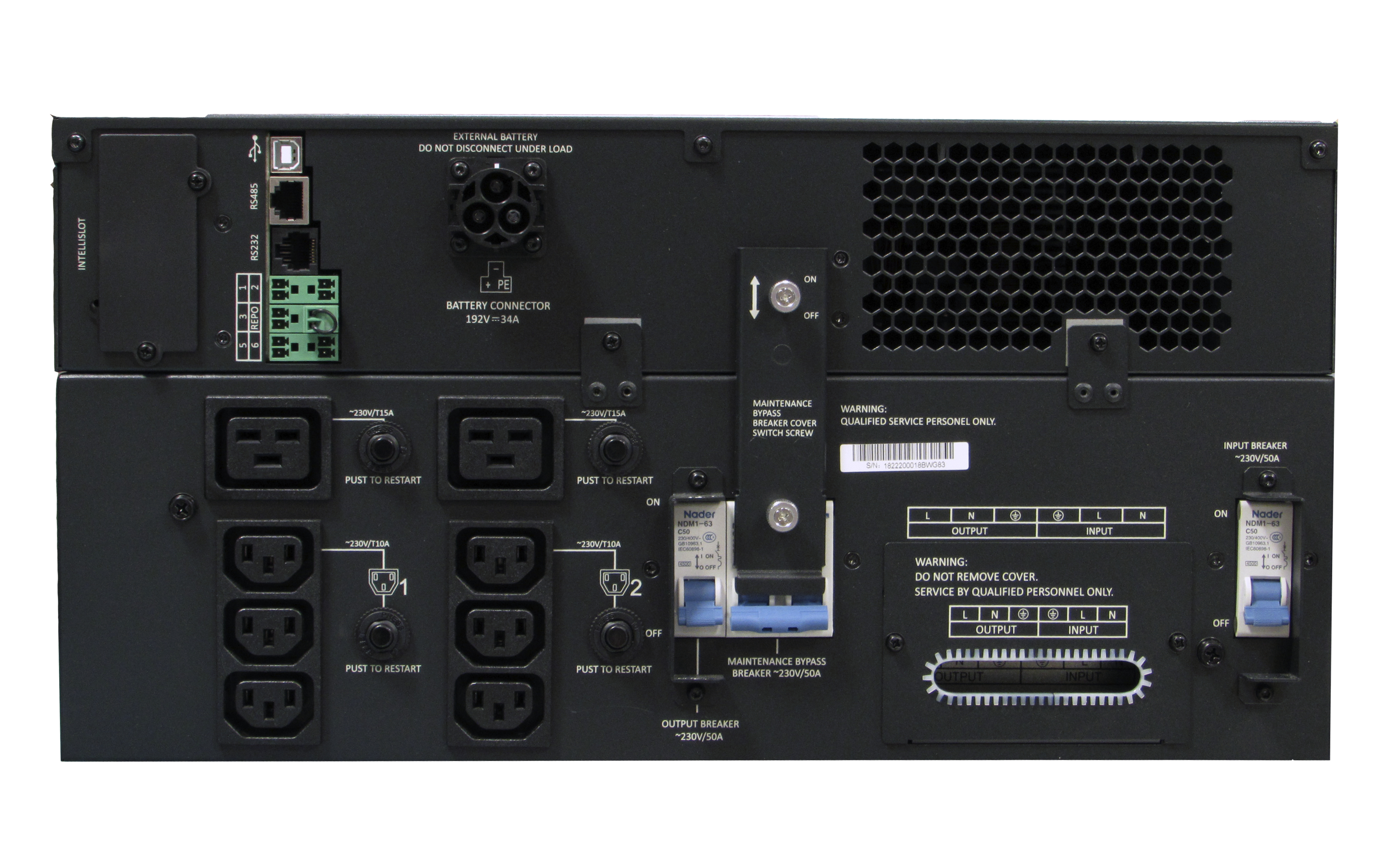 Liebert GXT5 - Onduleur (montable sur rack / externe) - CA 230 V - 5000 Watt - 5000 VA - 16 x batterie - connecteurs de sortie : 6 - 5U