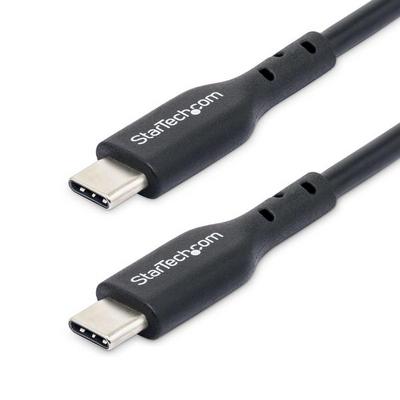 StarTech.com Chargeur USB-C de 2m, Câble USB-C, Cordon USB-C, 60W 3A PD - Câble USB - 24 pin USB-C (M) pour 24 pin USB-C (M) - USB 2.0 - 5 / 9 / 12 / 15 / 20 V - 3 A - 2 m - USB Power Delivery (60W) - noir