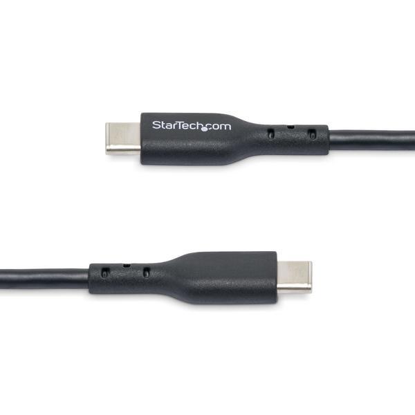 StarTech.com Chargeur USB-C de 2m, Câble USB-C, Cordon USB-C, 60W 3A PD - Câble USB - 24 pin USB-C (M) pour 24 pin USB-C (M) - USB 2.0 - 5 / 9 / 12 / 15 / 20 V - 3 A - 2 m - USB Power Delivery (60W) - noir