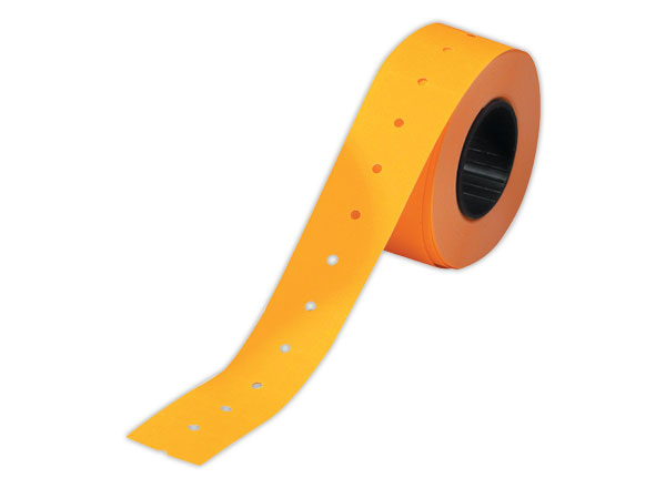 1 Lot de 6 Rouleaux de 1000 étiquettes 21x12mm orange pour pince 146492