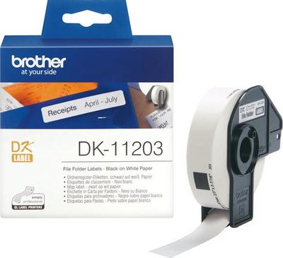 Brother DK-11203 Rouleau d'étiquettes - original – Noir sur blanc, 17 x 87 mm