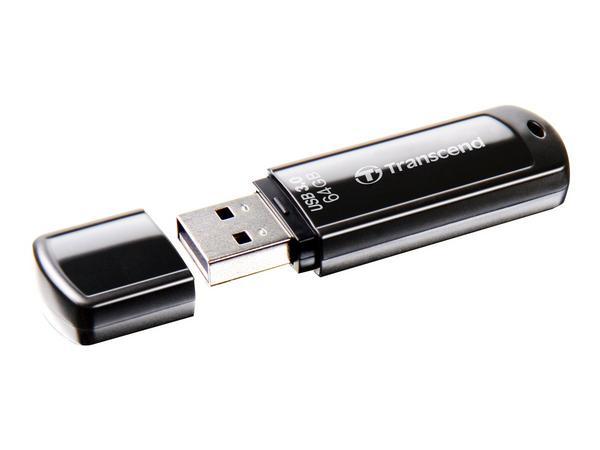 TRANSCEND 64Go Clé USB USB3.1 Gen1 - Classique - Noir