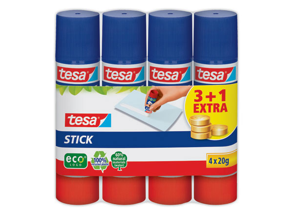 1 Lot de 4 Sticks colle Tesa®  EcoLogo 20 gr