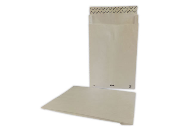 1 Sachet de 20 Pochettes TYVEK blanc indéchirable 250x330 mm à soufflet 38 mm