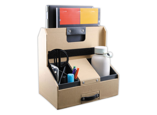 1 Organisateur de bureau mobile oxford en carton recyclé
