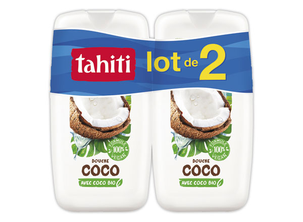 1 Lot de 2 gels douche Tahiti Coco 250ML