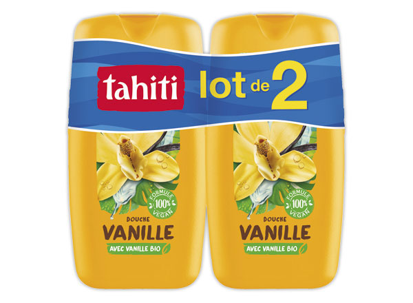 1 Lot de 2 gels douche Tahiti vanille 250ML