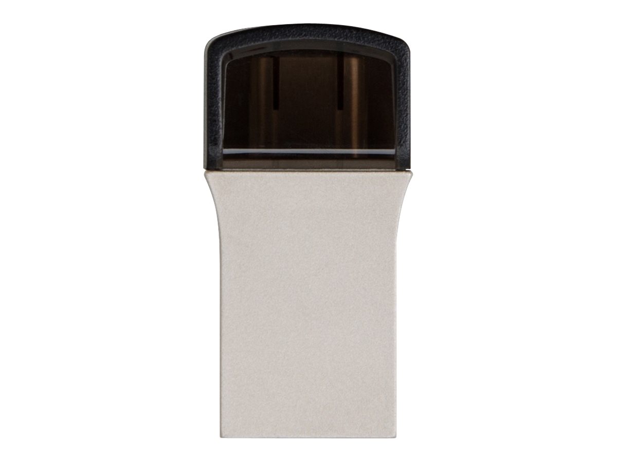 TRANSCEND 32Go Clé USB3.1 Gen 1- On The Go - Type A et C - Argentée