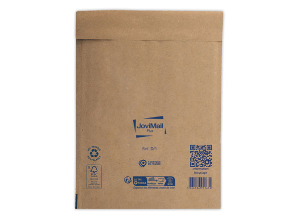 1 Lot de 100 Pochette matelassée Kraft recyclé 140gr 18x26 cm