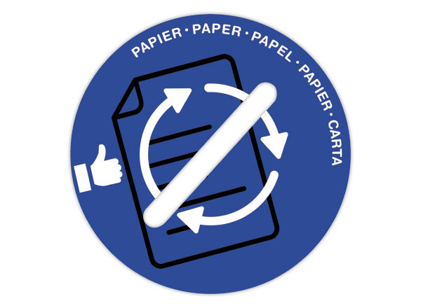 1 couvercle de tri selectif bleu