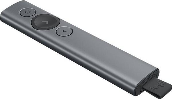 LOGITECH Spotlight Presentation remote control 3 buttons slate