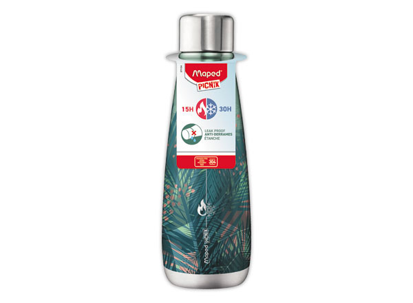 1 Bouteille isotherme 500 ml picnik concept adultes  - coloris tropical