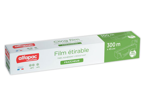 1 Boîte distributrice film alimentaire étirable 300 m x 45cm