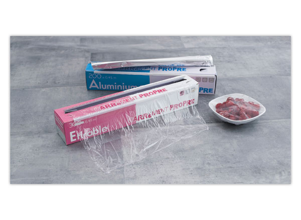 1 Boîte distributrice film alimentaire étirable 300 m x 45cm