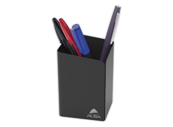 1 Pot à crayons métal - Noir