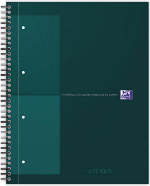 1 Cahier spirale Notebook A4+, 160p, 5x5, Oxford international Vert