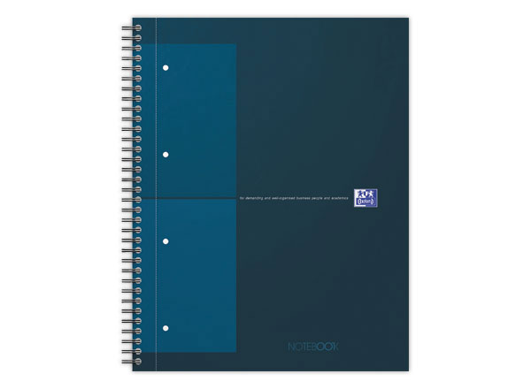1 Cahier spirale Notebook A4+, 160p, 5x5, Oxford international Pétrole