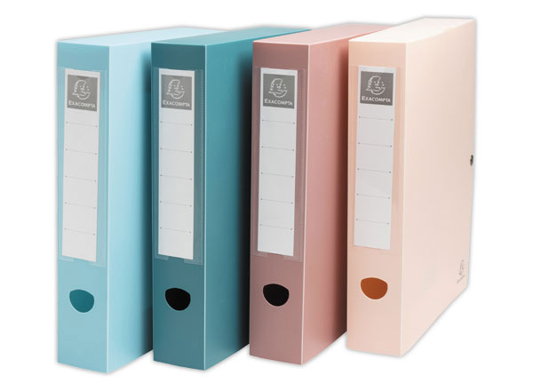 1 Lot de 8 Boîtes de classement SKANDI dos 6 cm -Assortis