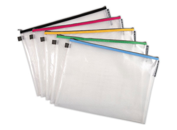 1 Carton de 10 Pochettes souples A3 Exacompta- Coloris assortis