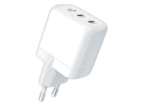 1 Chargeur secteur GAN 2 ports USB-C 45W