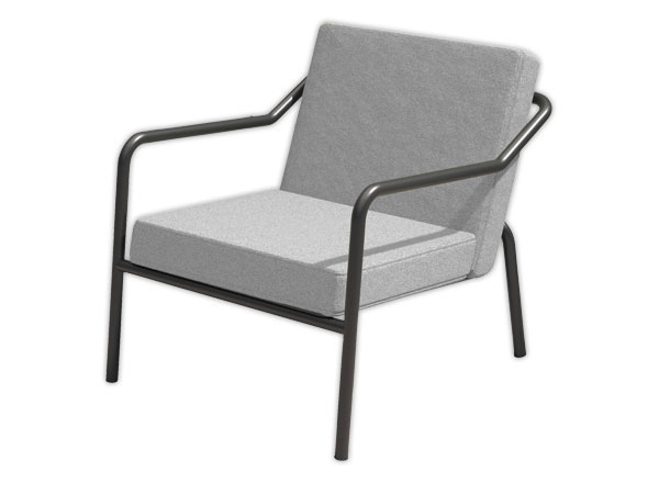 1 Fauteuil MEDSO tissu gris monté