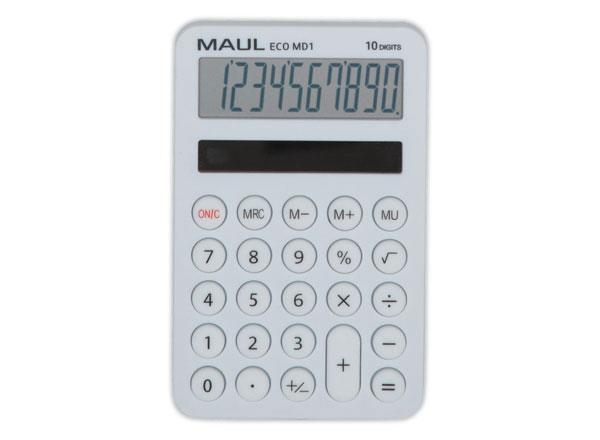 1 Calculatrice de poche Maul ECO DESIGN MD1 + solaire 10 chiffres