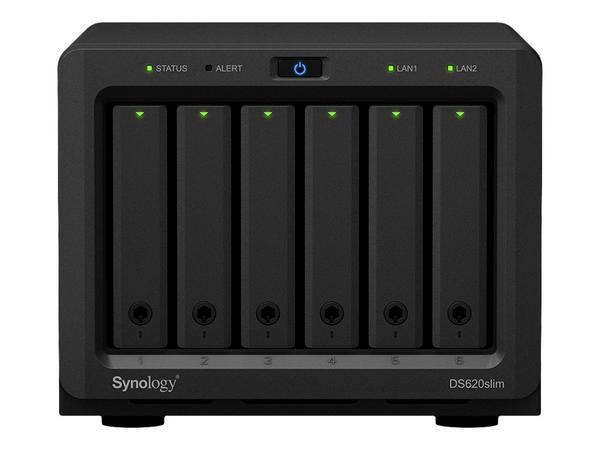 SYNOLOGY DS620slim 6-Bay NAS-Case 2 cores 2Ghz 2Go DDR3 6x2.5p HDD/SSD 46.08To max 2xGbE LAN