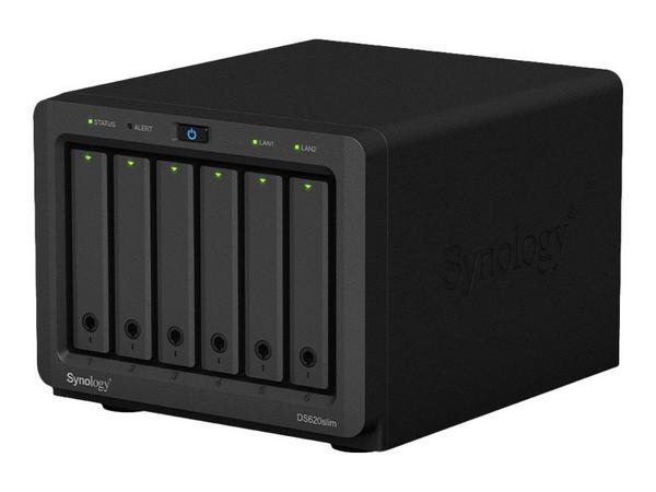 SYNOLOGY DS620slim 6-Bay NAS-Case 2 cores 2Ghz 2Go DDR3 6x2.5p HDD/SSD 46.08To max 2xGbE LAN