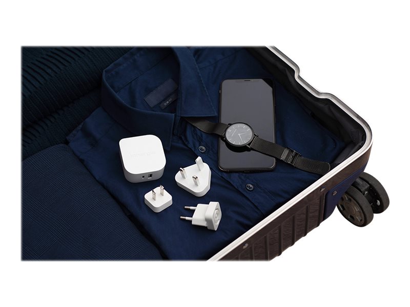 INNERGIE 45H Adaptateur secteur compact 45W - USB-C - 2 Ports Embouts de voyage UE.UK et US inclus
