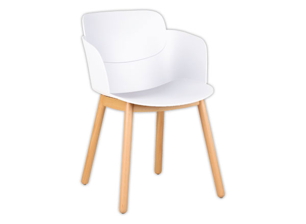 1 Lot de 2  FAUTEUILS TULIPE BLANC MONTÉS