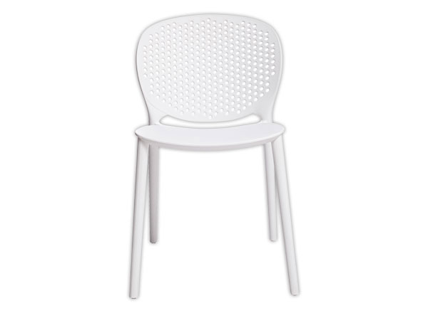 1 Lot de 2 Chaises intérieur - extérieur polypropylène blanc