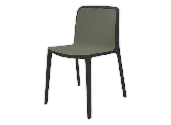 1 Lot de 2 CHAISES BIKA INTERIEUR / EXTERIEUR VERT