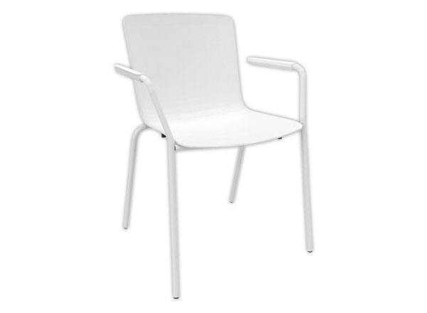 1 Carton de 2 FAUTEUIL 4 PIEDS ACOT POLYPROPYLENE BLANC