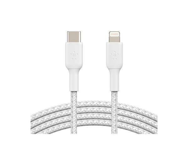 BELKIN BOOST CHARGE USB-C to Lightning Cable Braided 1M White