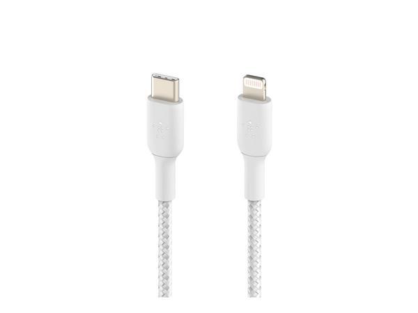 BELKIN BOOST CHARGE USB-C to Lightning Cable Braided 1M White